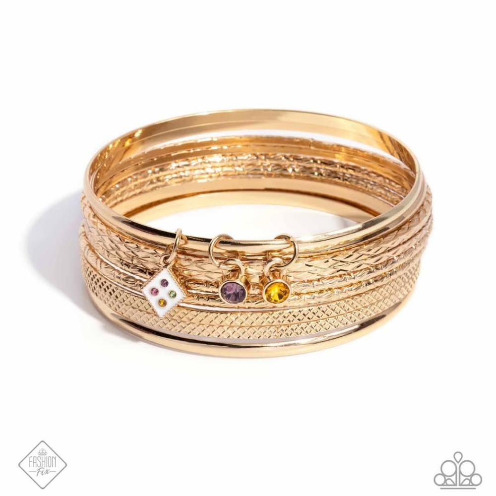 Fixed Fashion Gold Bracelet Layered Bangle Fashion Jewelry